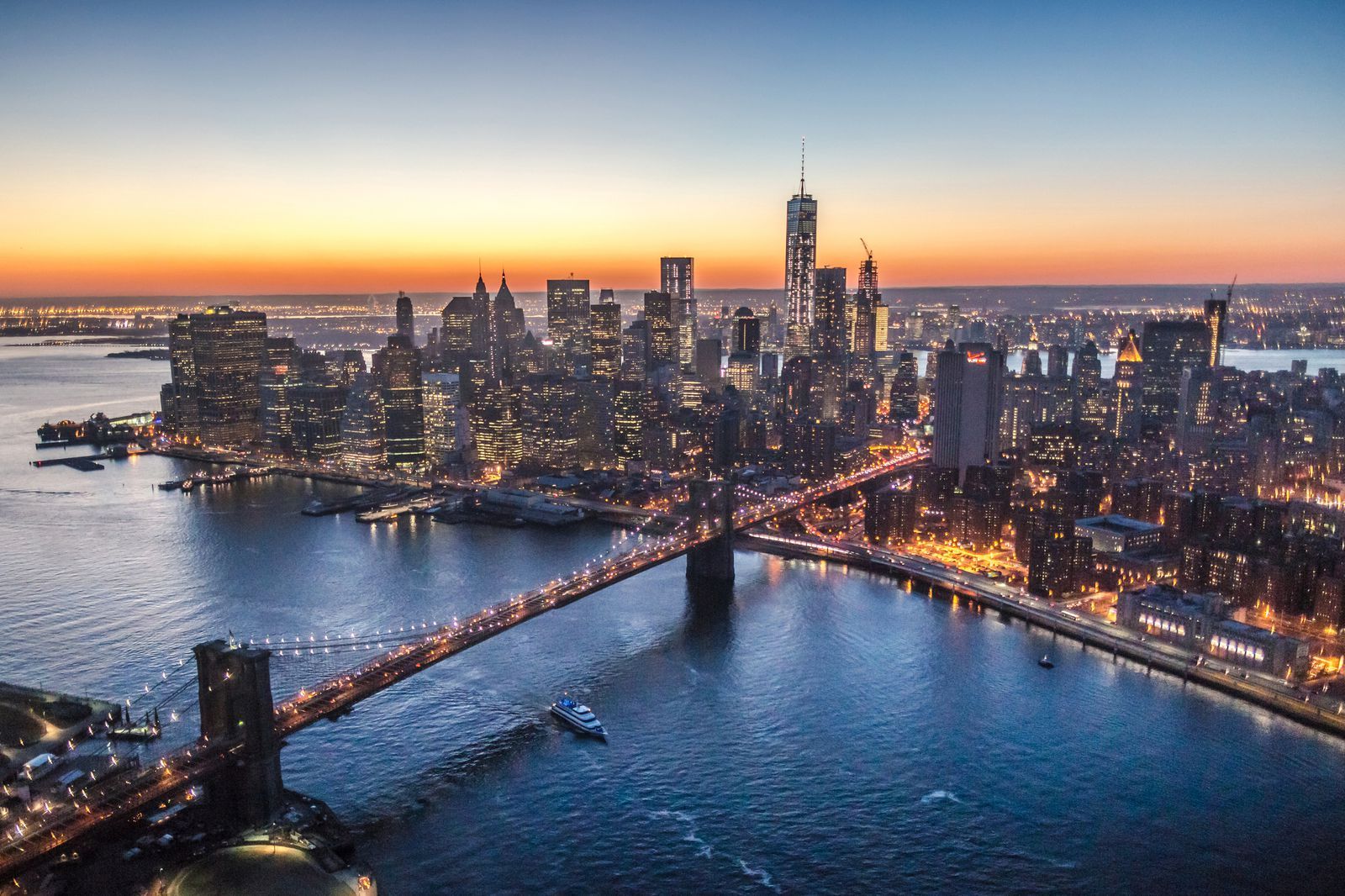 New York City skyline from above