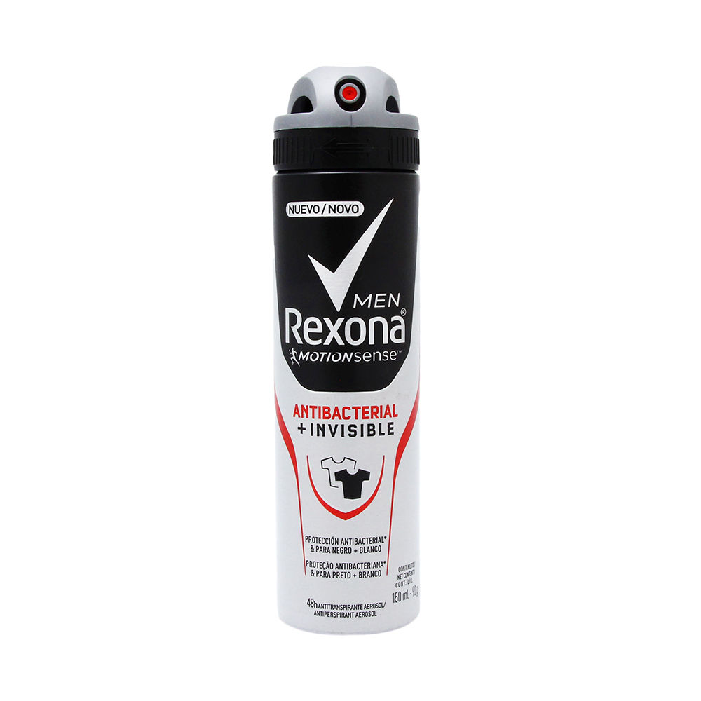 Antitranspirante Aerosol Rexona Men Antibact. + Invisible. Spray 150Ml-90G