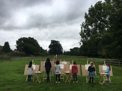 En plein air painting