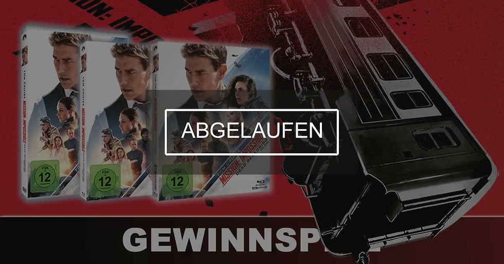 Gewinnspielbanner zum Film MISSION: IMPOSSIBLE – DEAD RECKONING TEIL EINS