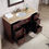 Thumbnail: 48" Lotus Single Sink Vanity with Travertine Marble Top and Mirror