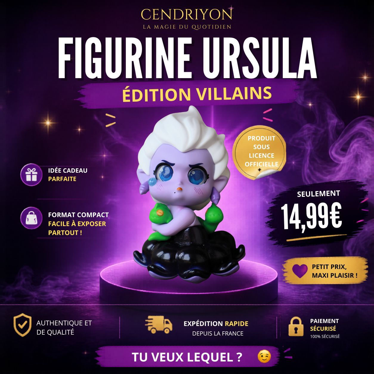 Figurine Ursula Disney Villains – Édition Collector