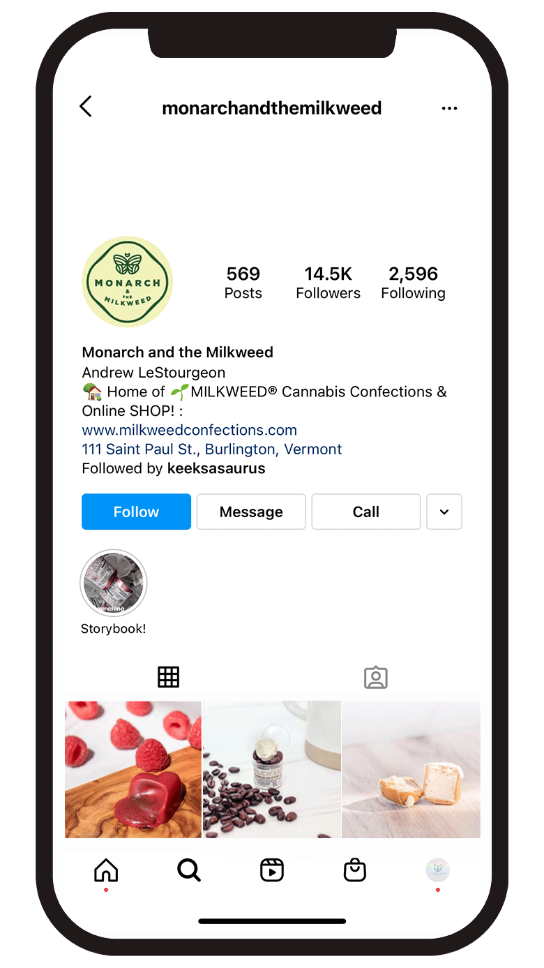 Milkweed Confections creates full-spectrum CBD infused, handmade treats. The confections are locally sourced and made in small batches all available to purchase online.
