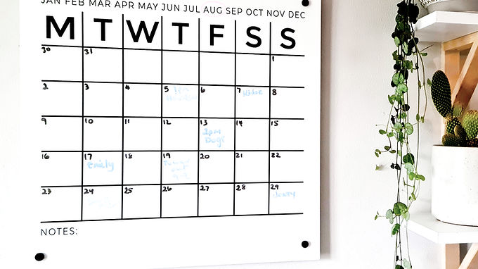 ONE MONTH WALL PLANNER  |  DECAL