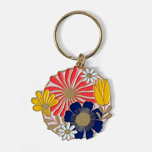 Key Rings Funky FUNKY FLORALS KEYRING | GIFT | Vinyl Junkies NZ