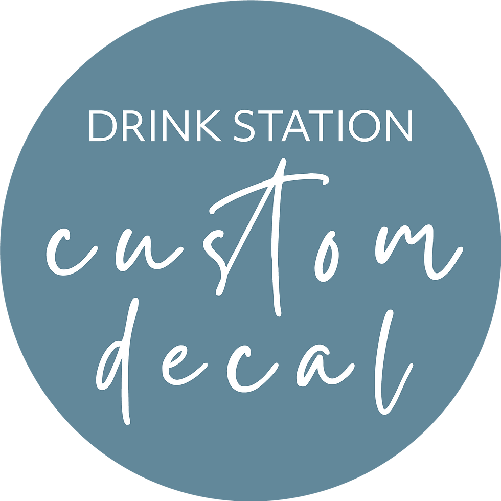 custom decal label for drink station