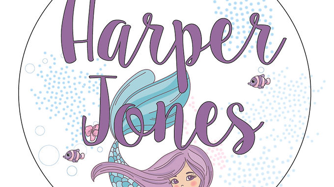 MERMAID CIRCLE PACK | LUNCH & DRINK BOTTLE LABELS