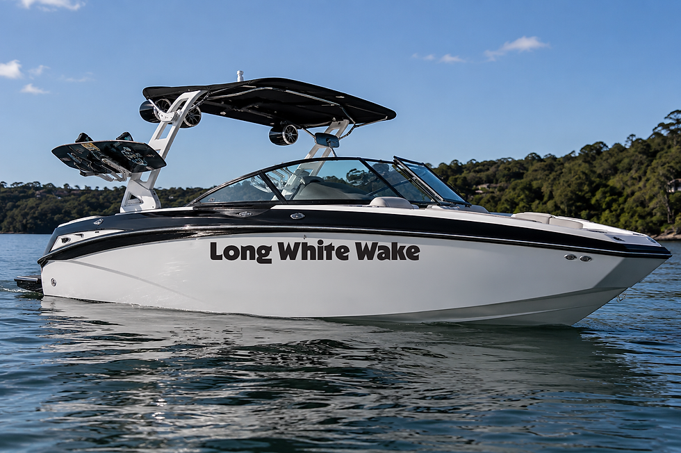 long white wake wakeboarding boat name