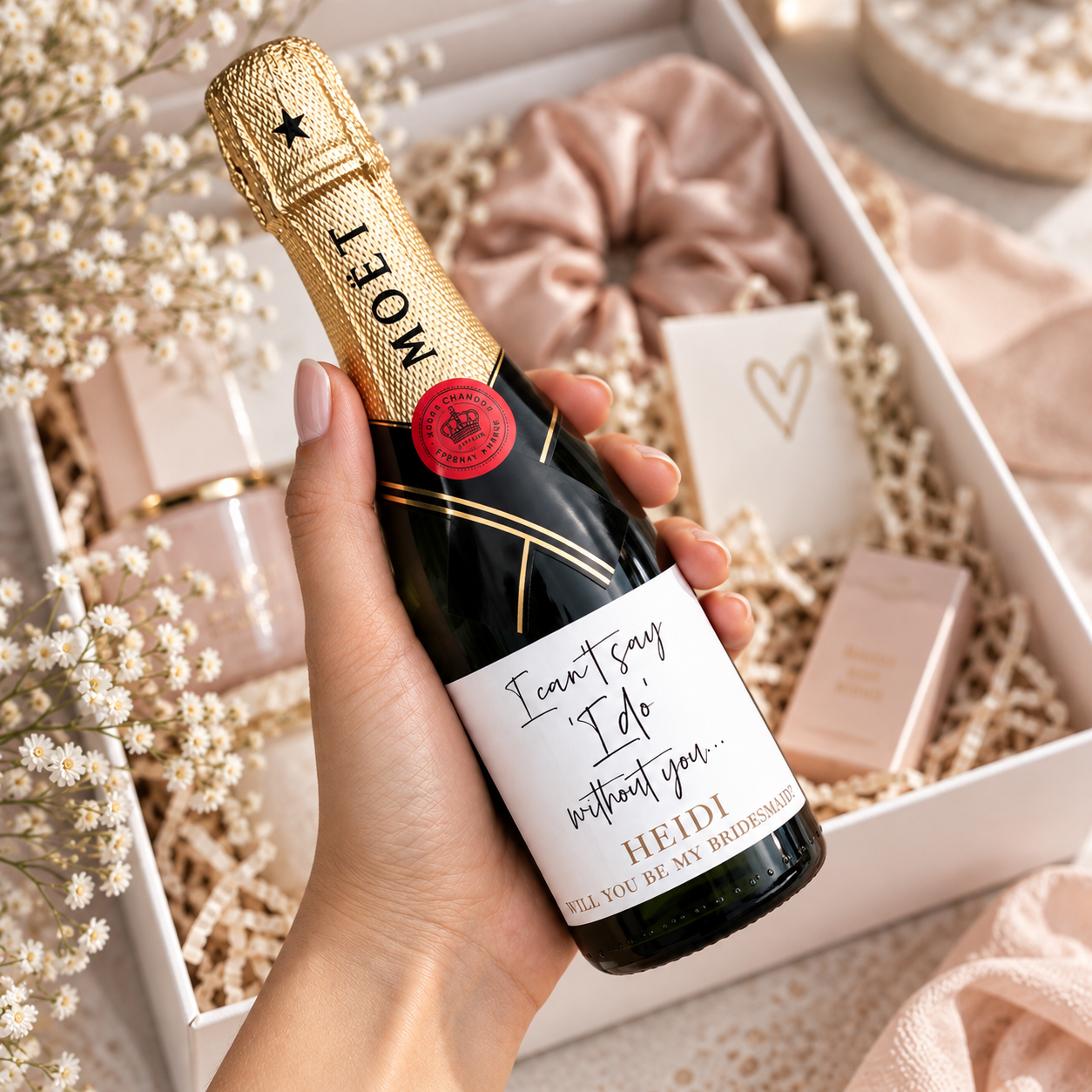 will you be my bridesmaid wine bottle