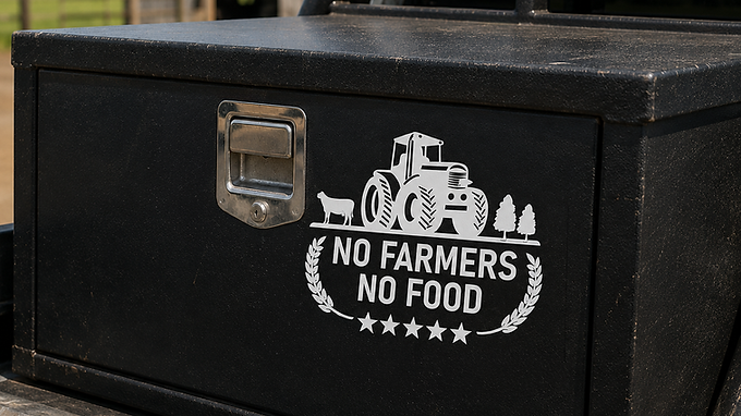 Support Farmers – No Farmers, No Food Decal