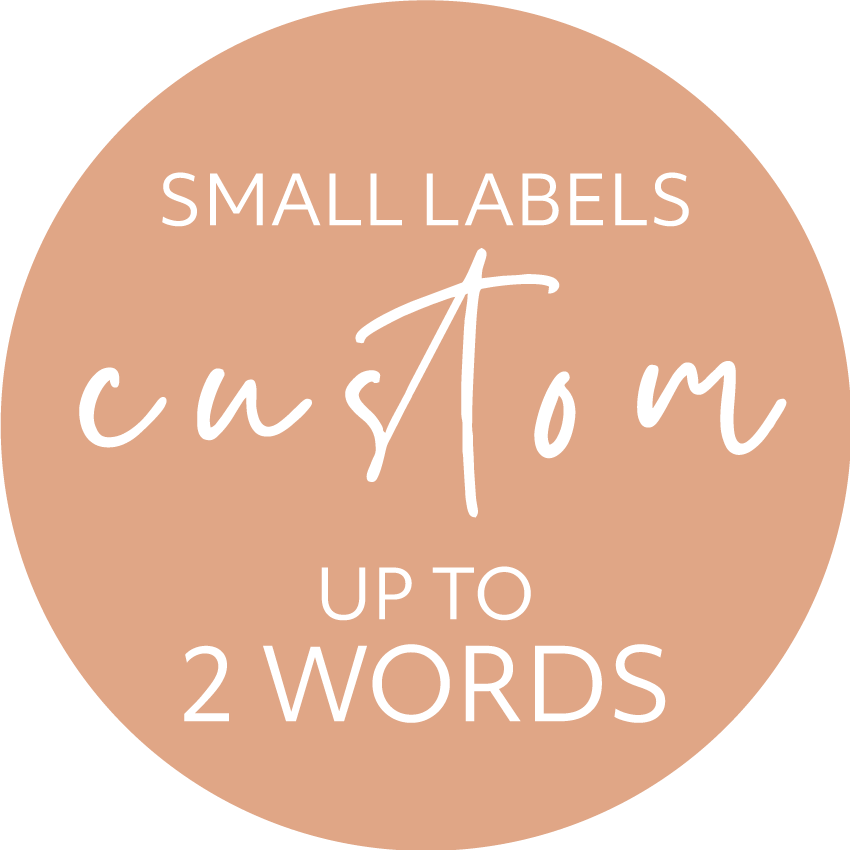 small custom labels 2 words