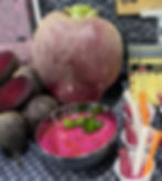 Roasted Garlic Beet Hummus