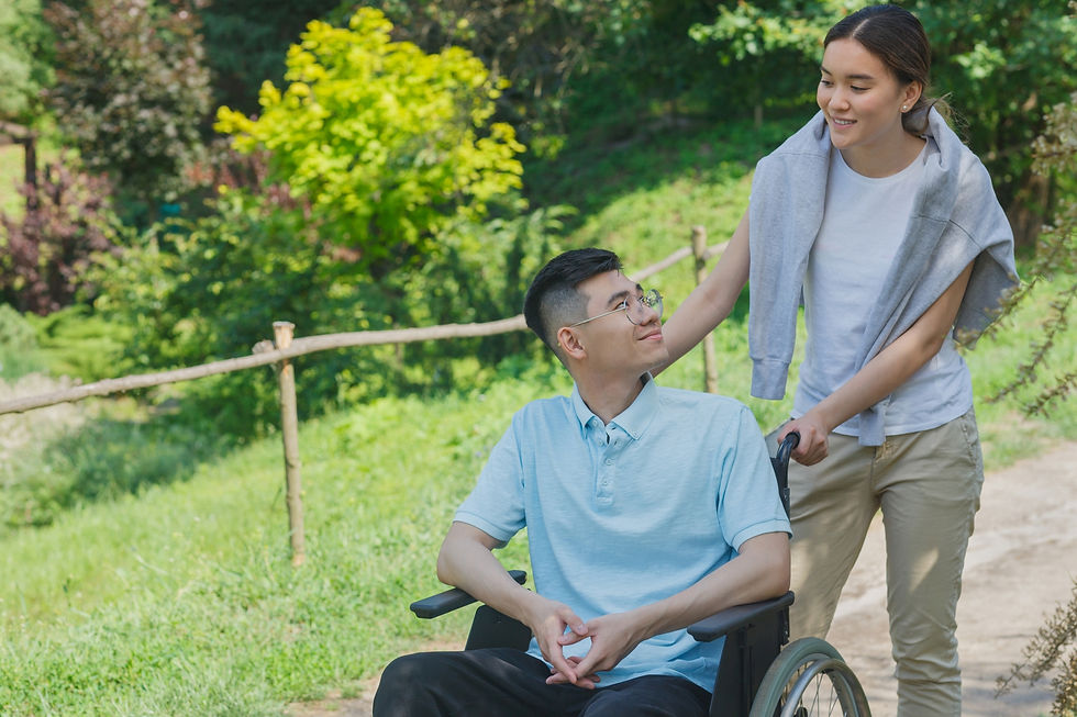 車椅子での散歩