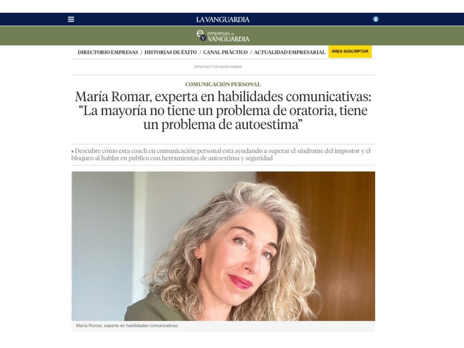 entrevista La Vanguardia Maria Romar