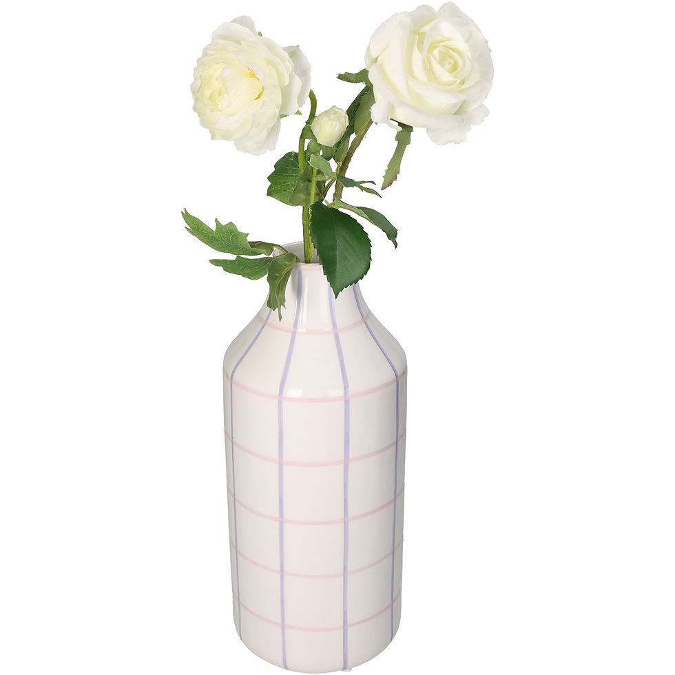 Miniaturbild: Vase im Streifenmix Flieder