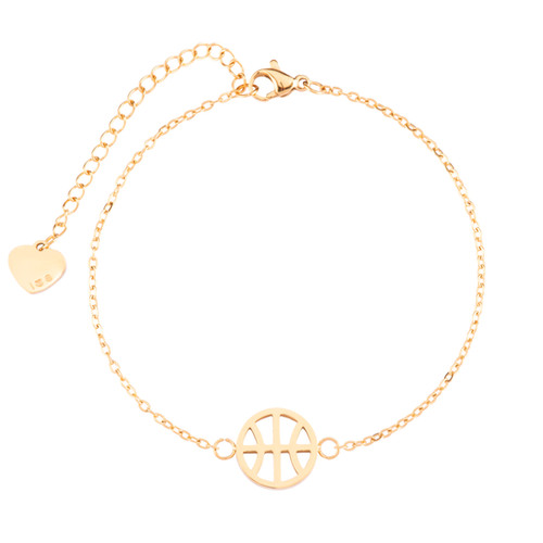 Hoop with Heart Bracelet - Gold | I Heart Hoops Site