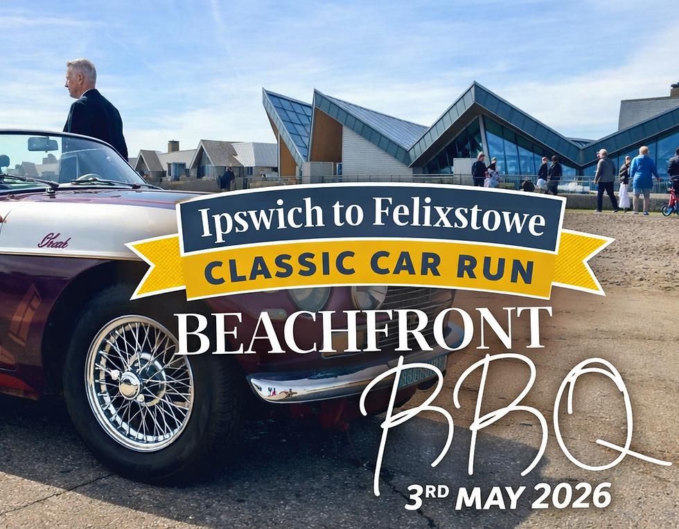 Ipswich to Felixstowe Classic Car Run – BBQ on the Decking