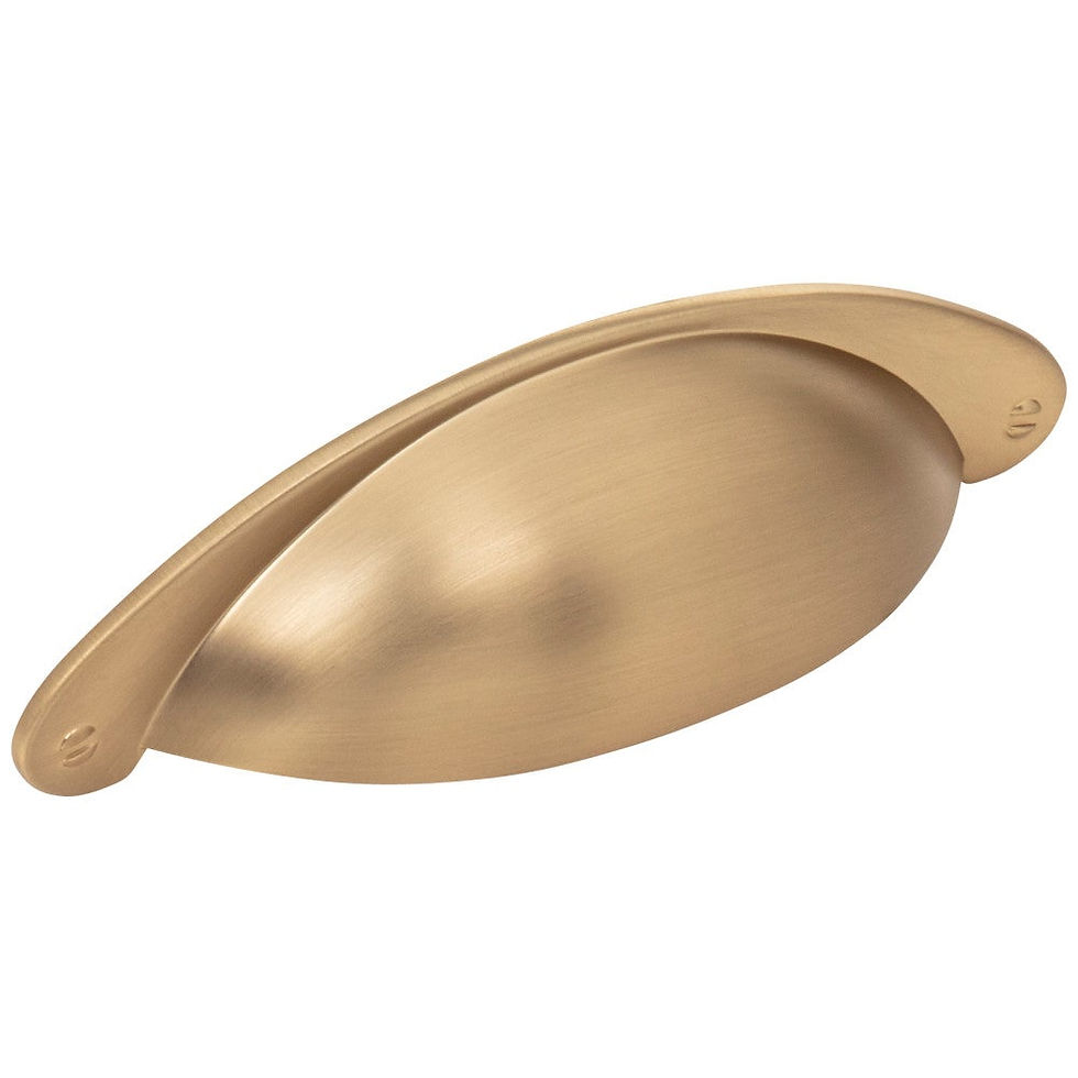 Thumbnail: 3" Center-to-Center Lyon Cabinet Cup Pull - Satin Bronze