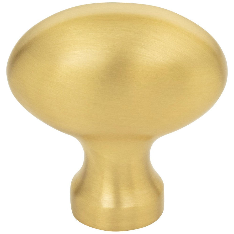 Thumbnail: 1-9/16" Overall Length Football Lyon Cabinet Knob - Brushed Gold