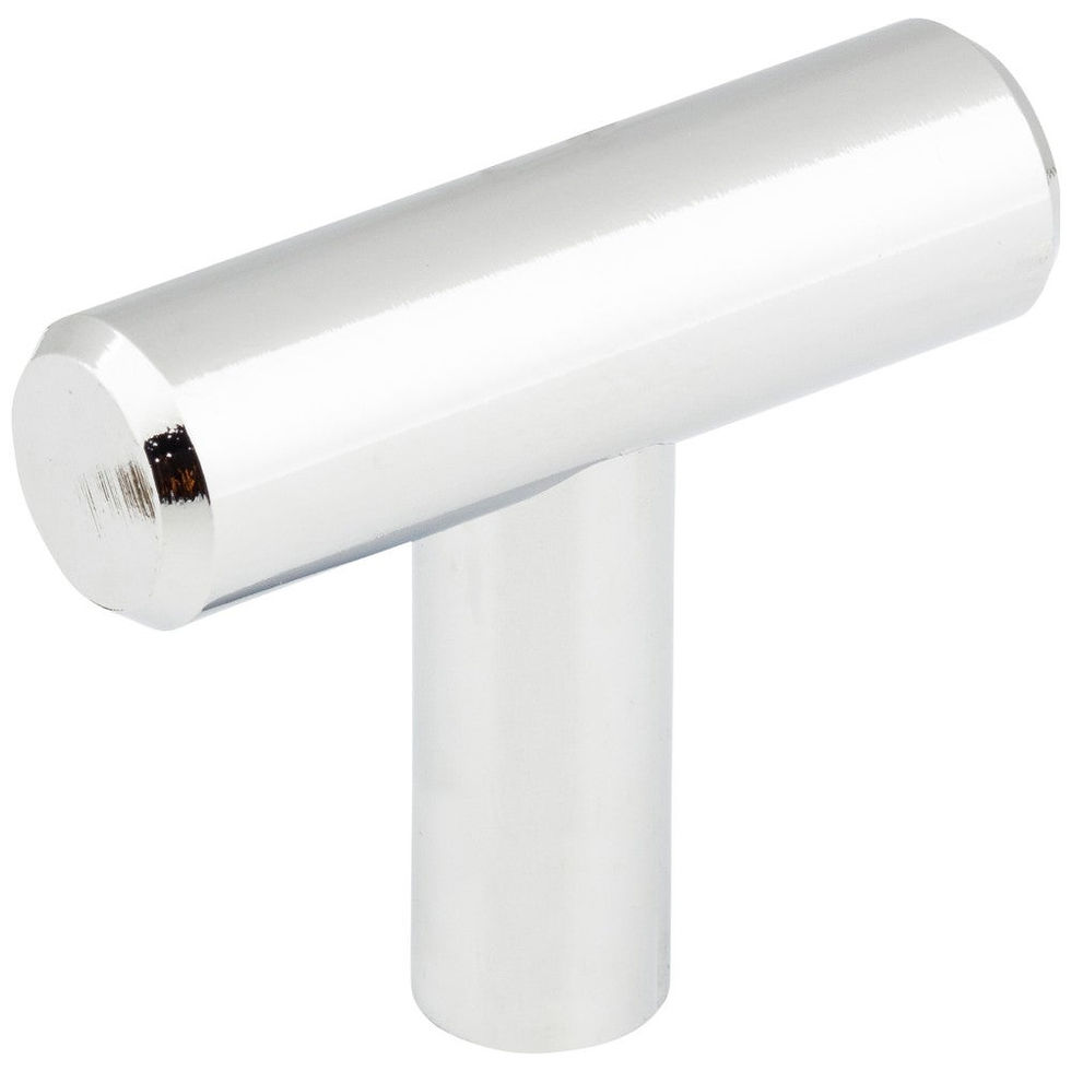 Thumbnail: 1-9/16" Overall Length Naples Cabinet "T" Knob - Polished Chrome