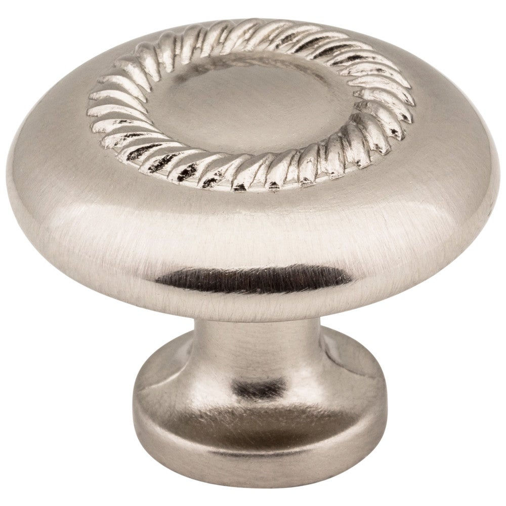 1-1/4" Diameter Rope Detailed Cypress Cabinet Mushroom Knob