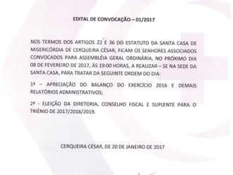 Edital de Convocação - 01/2017