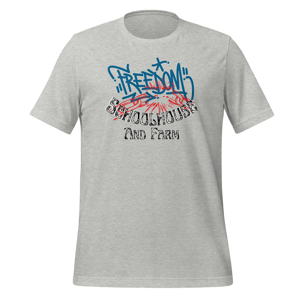 Thumbnail: Graffiti Freedom Schoolhouse and Farm Logo - Unisex Tee