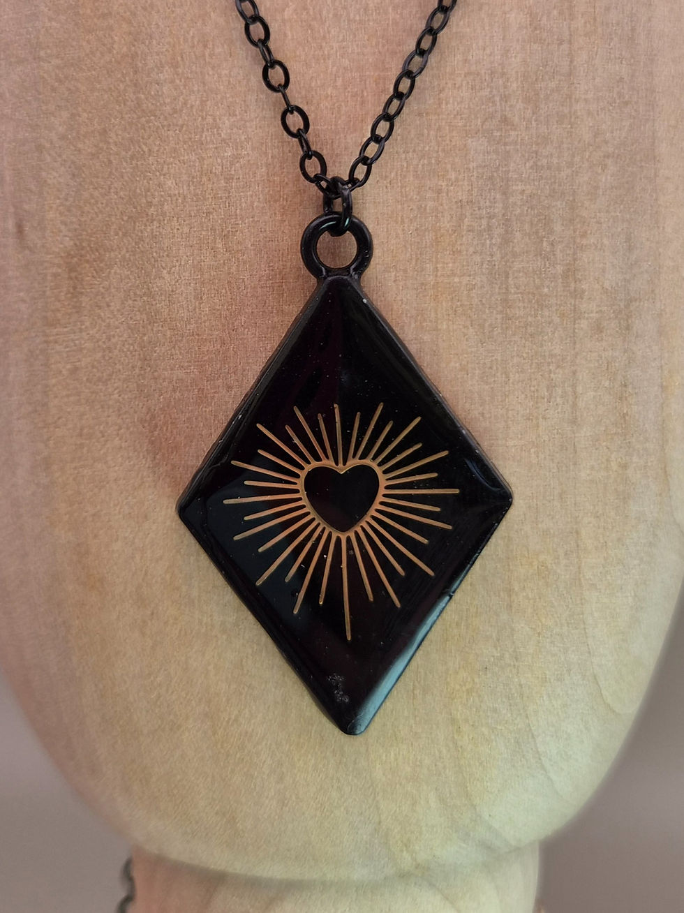 Thumbnail: Spooky Girl Black Resin Necklaces