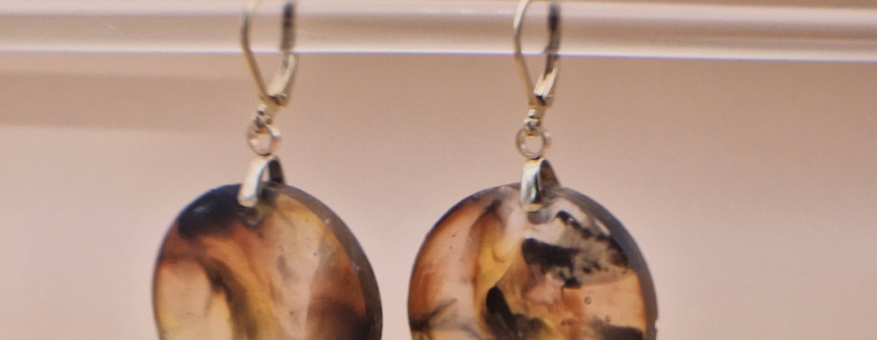 Amber tortoiseshell resin jewellery
