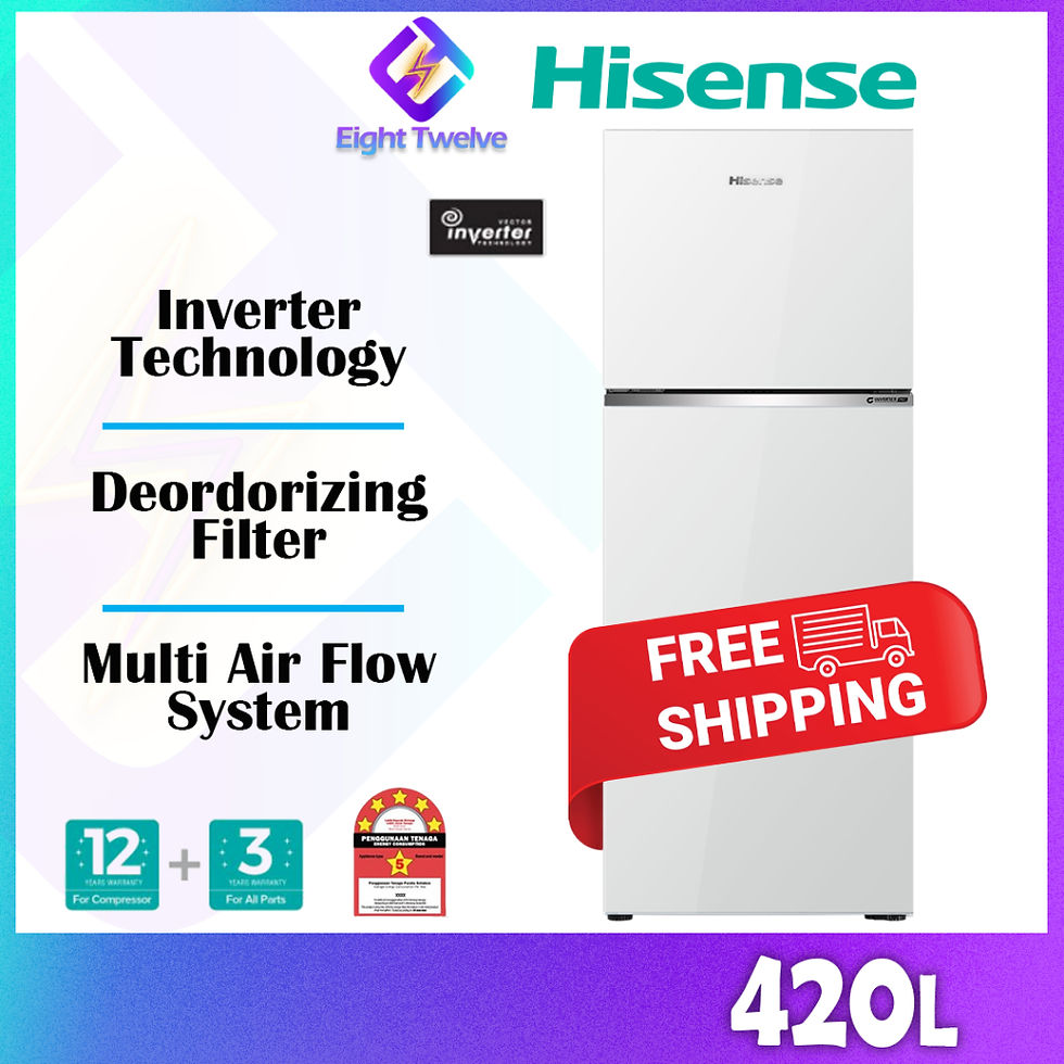 Thumbnail: [Free Shipping] HISENSE Refrigerator 420L Inverter 2 Door Fridge | Peti Sejuk