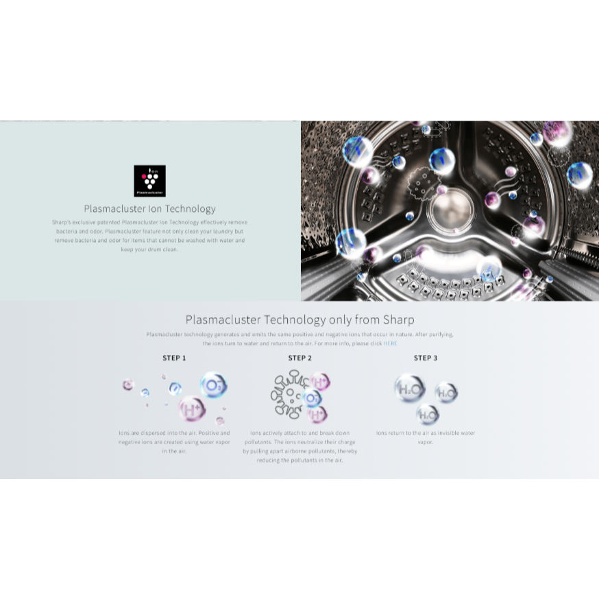 Thumbnail: [Free Shipping] Sharp Inverter Washer Dryer 8.5KG/10.5KG