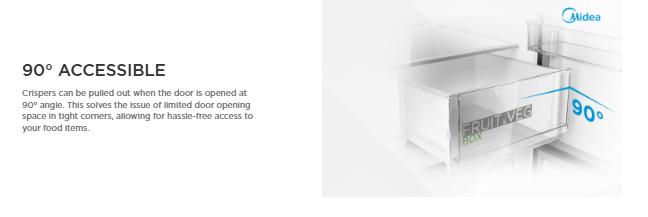 Thumbnail: MIDEA Fridge 507L 4-Door Multidoor Inverter Platinum Fresh WiFi