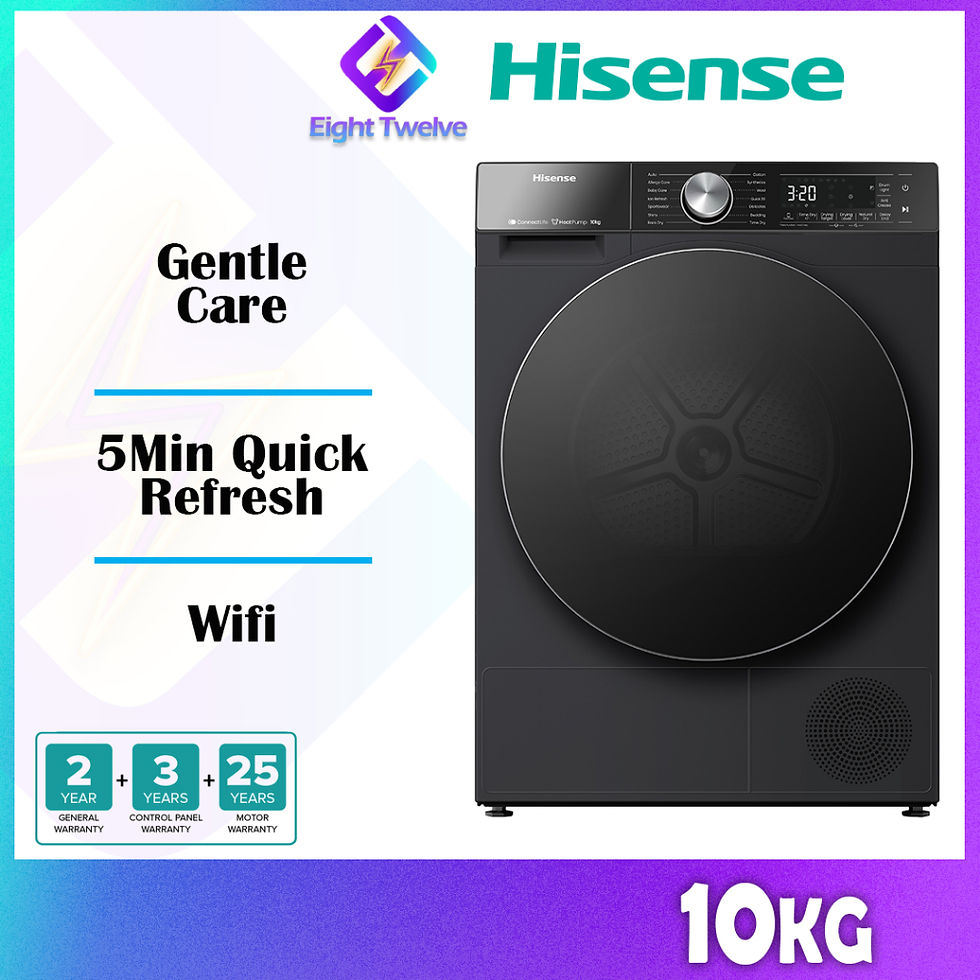 Thumbnail: [Free Shipping] HISENSE Inverter Front Load 10.5KG & Heatpump Dryer 10KG