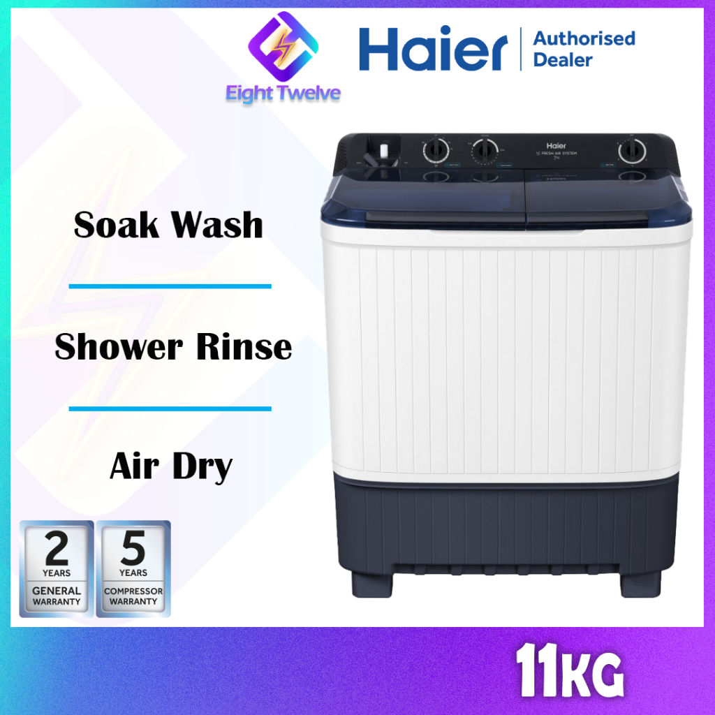 [Free Shipping] HAIER Semi Auto Washing Machine 7kg 9kg 11kg 13kg