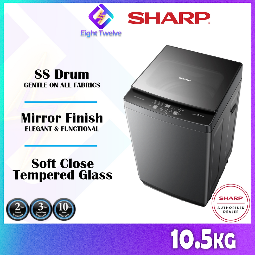 Thumbnail: [Free Shipping] Sharp 7.5KG~20KG Top Load Washing Machine