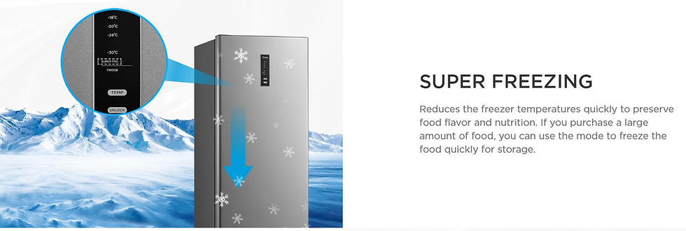 Thumbnail: Midea 220L Silver Upright Freezer MDRU255FZB50