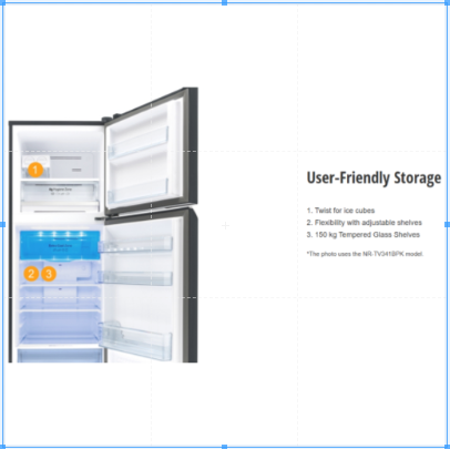 Thumbnail: [Free Shipping] PANASONIC Refrigerator 288L AI ECONAVI Inverter 2 Door