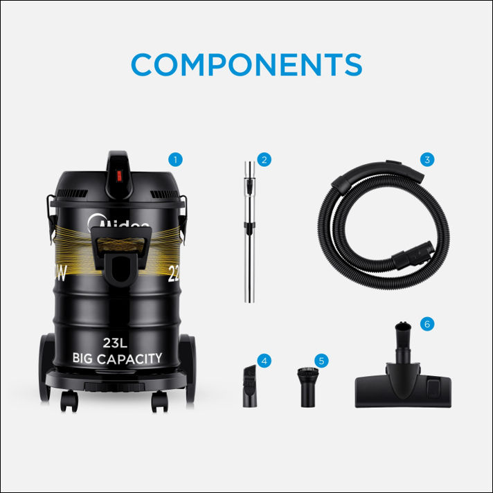 Thumbnail: [Free Shipping] MIDEA Barrel Vacuum Cleaner 2200W | MVC-D23