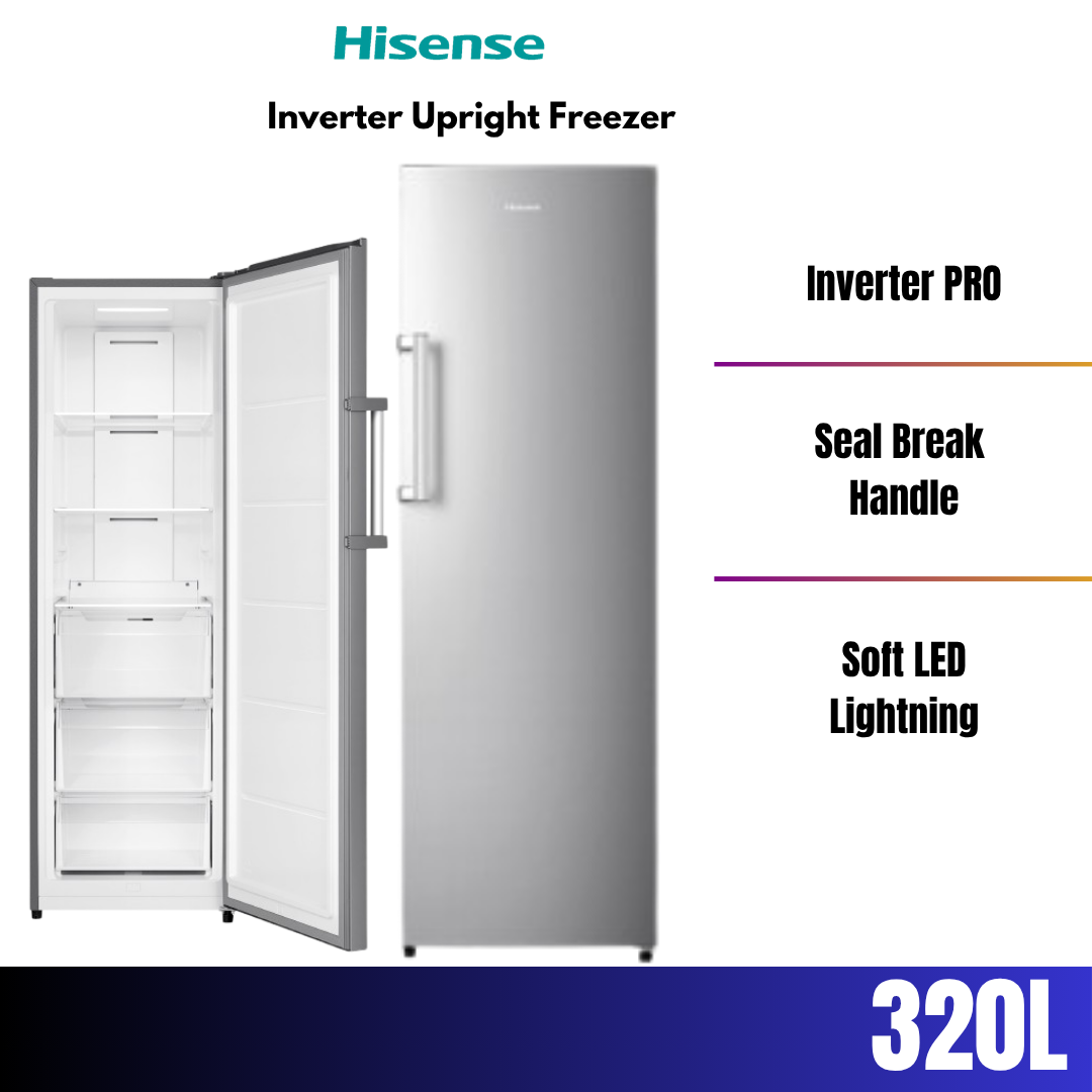 Hisense Upright Freezer Inverter 320L FU286N3SS