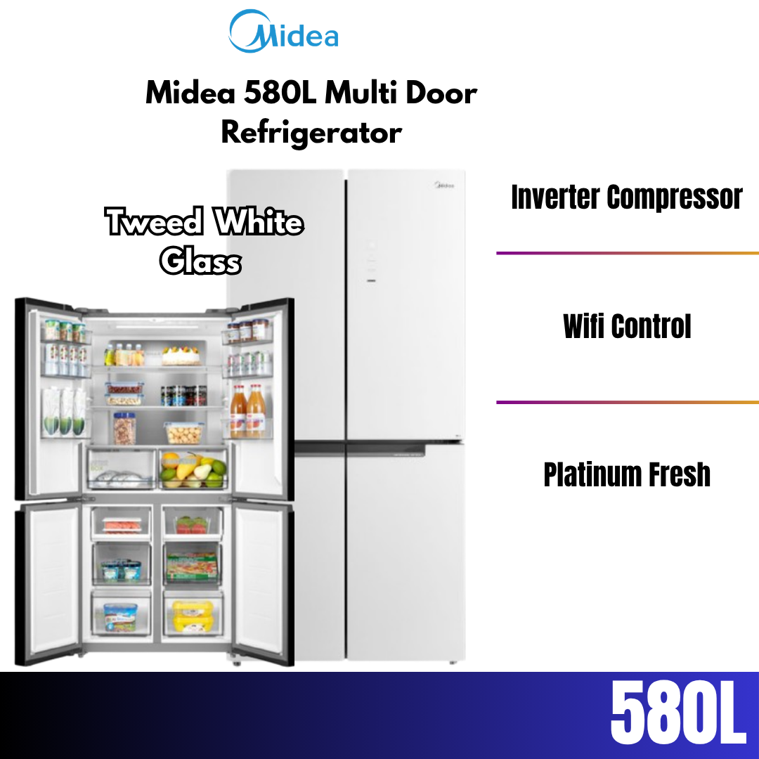Midea 580L 4-Door Refrigerator Inverter Compressor MDRF633MIF61W