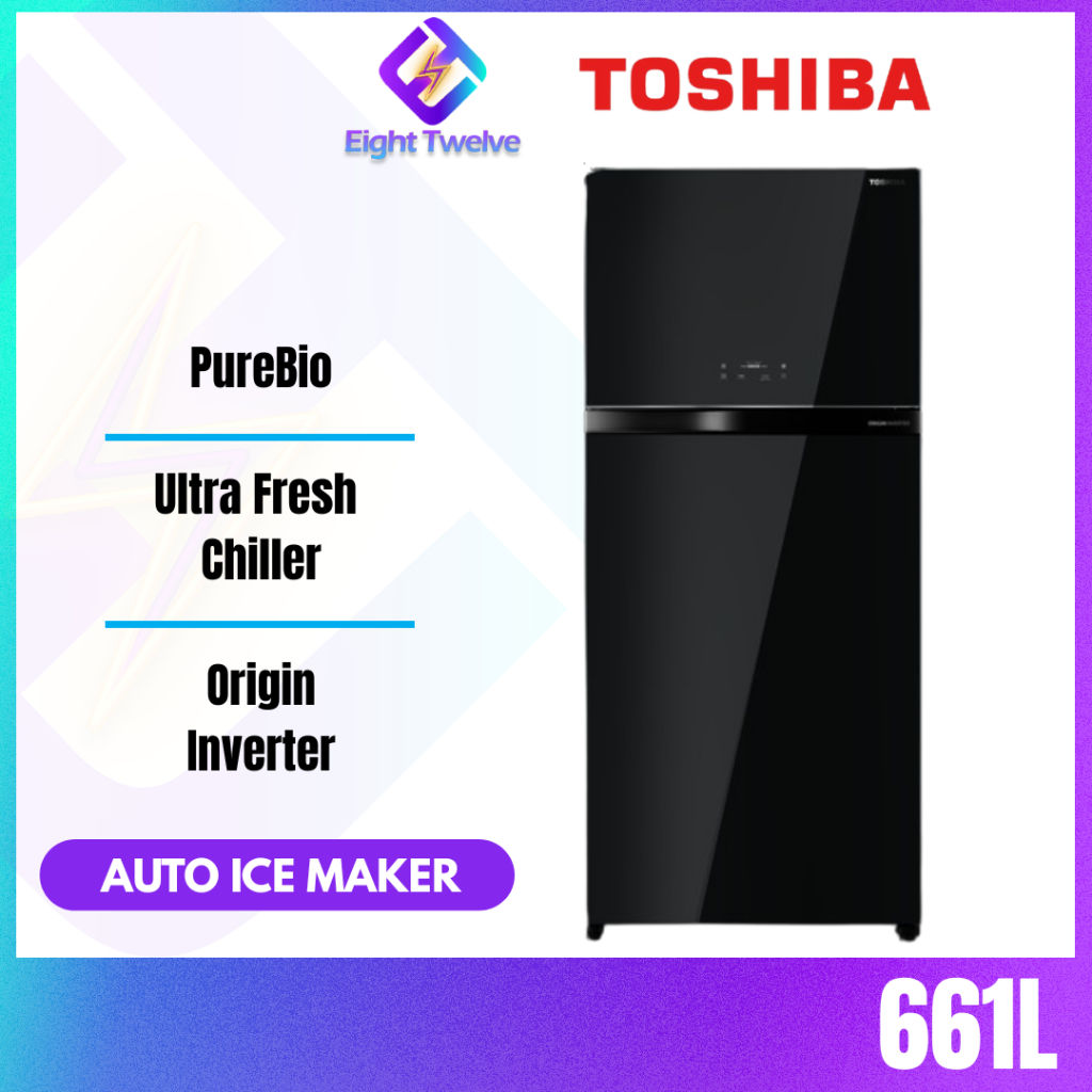 [Free Shipping] Toshiba 661L 610L 2 Door Fridge Duo Hybrid Inverter