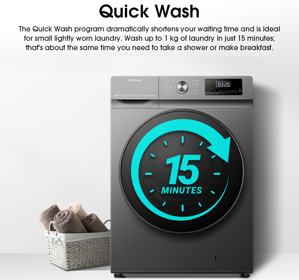 Thumbnail: [Free Shipping] HISENSE 2in1 Inverter Front Load Washer Dryer