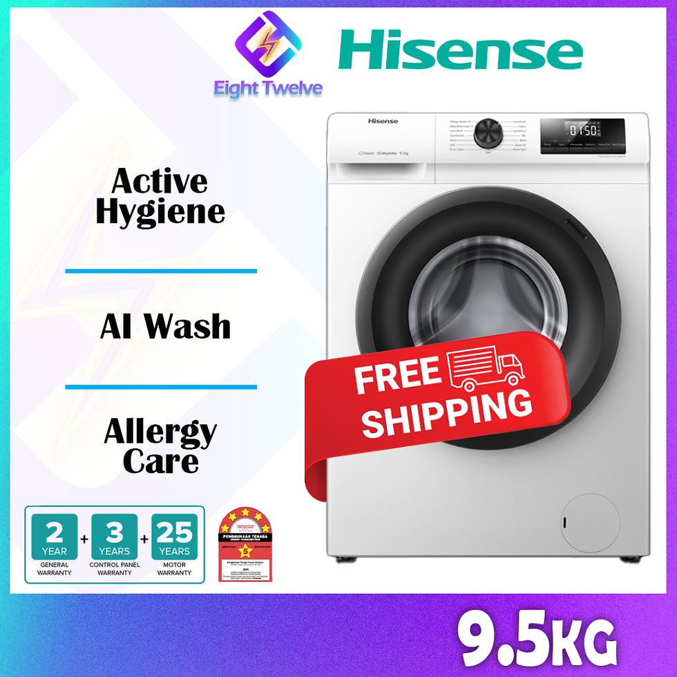 Thumbnail: [Free Shipping] HISENSE Front Load Inverter 9.5KG/10.5KG & Dryer