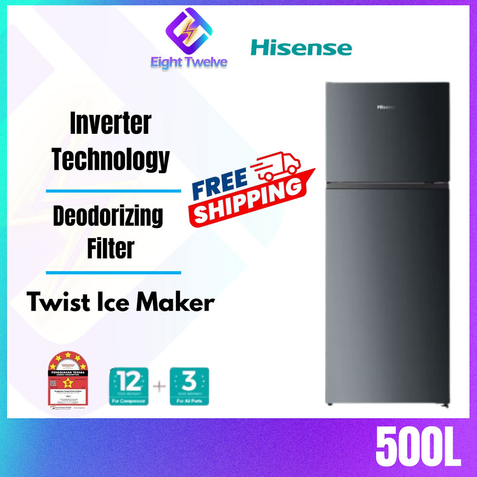 Thumbnail: [Free Shipping] Hisense Refrigerator 500L Inverter 2 Door Fridge