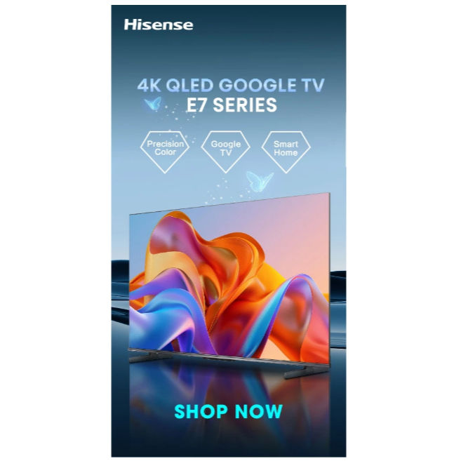 Thumbnail: [Free Shipping] HISENSE E7Q QLED TV Dolby Vision Atmos Television