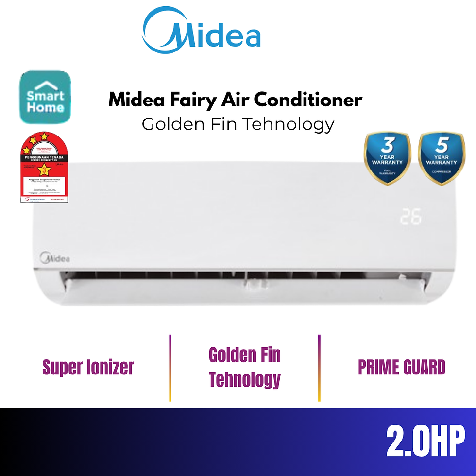 Thumbnail: Midea 2.0HP Fairy Air Conditioner Non Inverter 3 Star Golden Fin