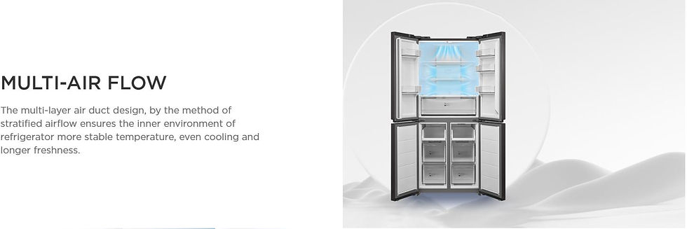 Thumbnail: Midea 660L Side by Side Refrigerator MDRS710FGE28 Inverter Quatt