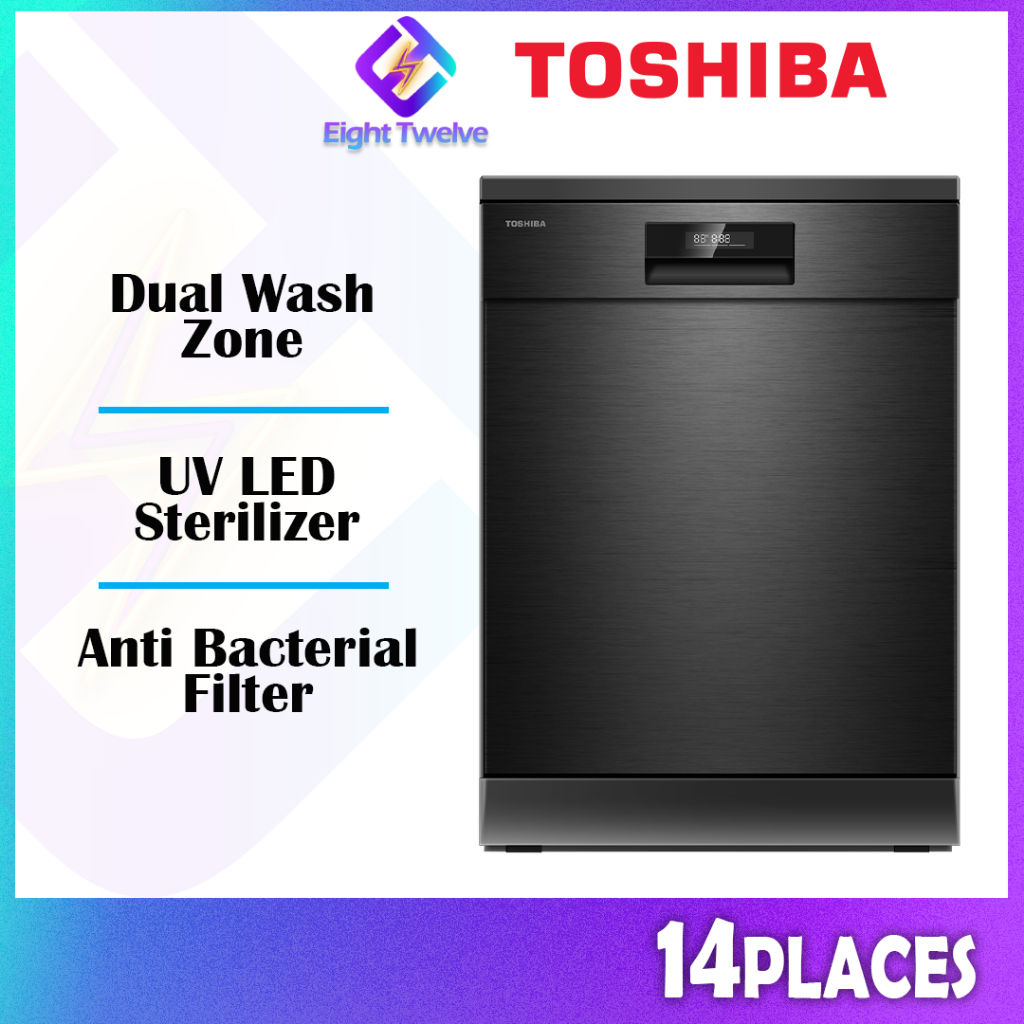 [Free Shipping] Toshiba Dishwasher 14 Place Settings Free Standing DW-14F2(