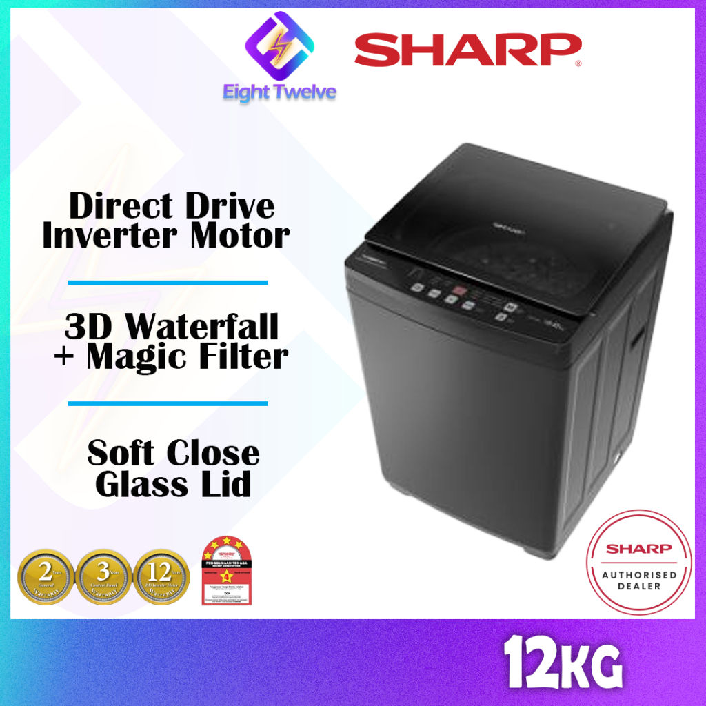 [Free Shipping] Sharp 10KG~24KG Inverter Top Load