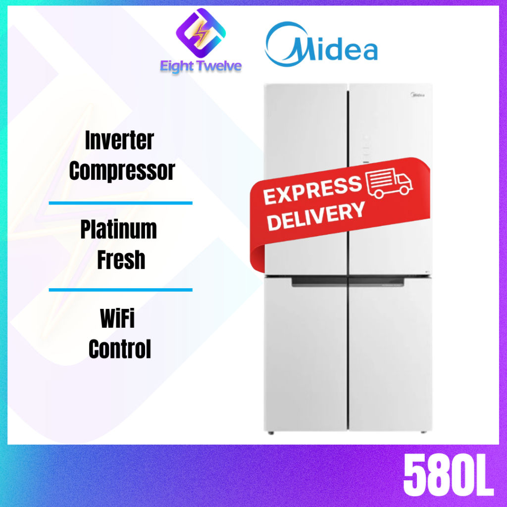 [Free Shipping] MIDEA Refrigerator 4 Door Large Inverter Fridge 570L/580L